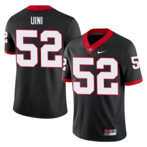 #52 Michael Uini Men's Black University of Georgia Bulldogs College Jerseys 580758-971