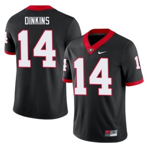 #14 Men's Black UGA Rasean Dinkins Football Jersey 811880-128