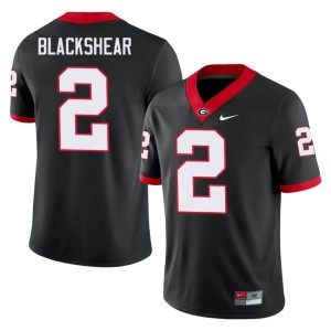 #2 Dawgs Thomas Blackshear Mens Black Replica Jersey 923935-951