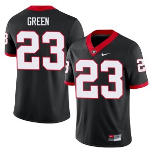 #23 Mens Georgia Bulldogs Black Game Tyriq Green Jerseys 570981-234