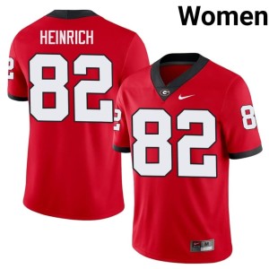 #82 Colton Heinrich Red Official Women's Dawgs Jersey 983069-107