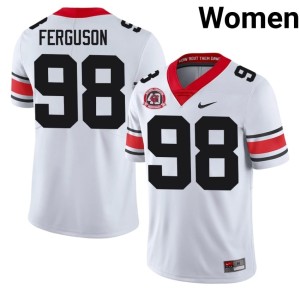 #98 Womens 1980 National Champions 40th Anniversary Limited Connor Ferguson Georgia Bulldogs White Jerseys 874127-504