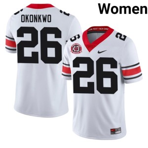 #26 NCAA Womens Georgia Daniel Okonkwo 1980 National Champions 40th Anniversary White Jersey 221164-554