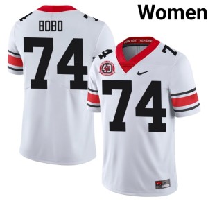 #74 Drew Bobo White UGA Bulldogs 1980 National Champions 40th Anniversary Women College Jersey 428243-251