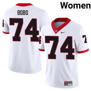 #74 White Bulldog Nation Limited Women Drew Bobo Jersey 550663-593