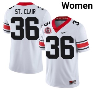 #36 College Women 1980 National Champions 40th Anniversary Jackson St. Clair University of Georgia Bulldogs White Jersey 271043-790