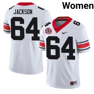 #64 Alumni 1980 National Champions 40th Anniversary Go Dawgs Womens White Jahzare Jackson Jerseys 479826-463