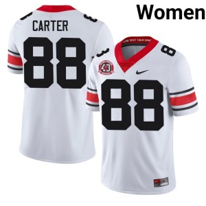 #88 Jalen Carter Georgia Bulldogs White Player Womens 1980 National Champions 40th Anniversary Jerseys 157132-701