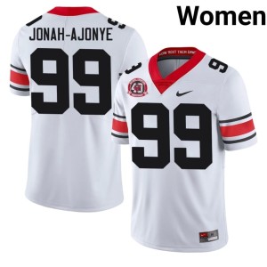 #99 University of Georgia Bulldogs Joseph Jonah-Ajonye White 1980 National Champions 40th Anniversary Game Women Jerseys 625081-481