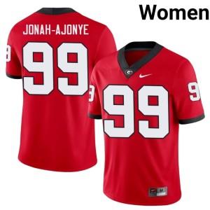 #99 Red Joseph Jonah-Ajonye Go Dawgs Replica Women's Jerseys 160039-205