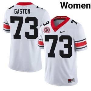 #73 DGDs Official Women Juan Gaston White 1980 National Champions 40th Anniversary Jersey 574872-957