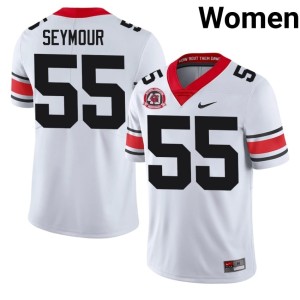 #55 White Womens 1980 National Champions 40th Anniversary London Seymour UGA Bulldogs NCAA Jersey 620899-536