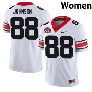 #88 Nasir Johnson Dawgs Player Womens 1980 National Champions 40th Anniversary White Jerseys 820783-509