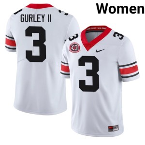 #3 Todd Gurley II Women's Georgia Bulldogs 1980 National Champions 40th Anniversary White Game Jerseys 253300-606