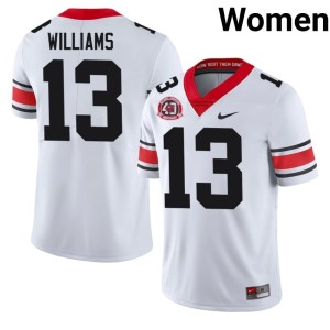#13 2025 1980 National Champions 40th Anniversary Women's White UGA Bulldogs Tyler J. Williams Jersey 240625-481