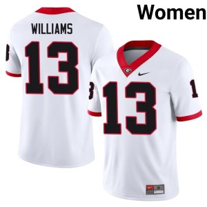 #13 Official Tyler J. Williams Dawgs Women White Jersey 860572-764
