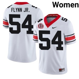 #54 1980 National Champions 40th Anniversary Georgia Bulldogs White Women Waltclaire Flynn Jr. College Jerseys 280905-595