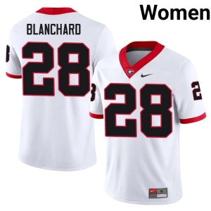 #28 Walter Blanchard Bulldog Nation Women College White Jersey 923343-820