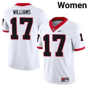 #17 White Bulldog Nation Amaris Williams Womens Replica Jerseys 318628-591