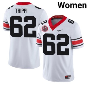 #62 White University Charley Trippi Women's 1980 National Champions 40th Anniversary DGDs Jersey 442074-913