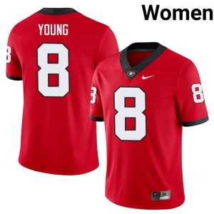 #8 Women's Colbie Young Damn Good Dawgs Replica Red Jerseys 638012-991
