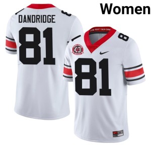 #81 Craig Dandridge Official 1980 National Champions 40th Anniversary Women's University of Georgia White Jerseys 714434-432