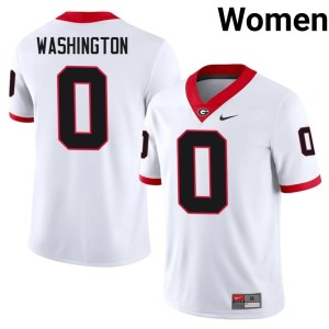 #0 Damn Good Dawgs Women Football White Darnell Washington Jerseys 642593-986