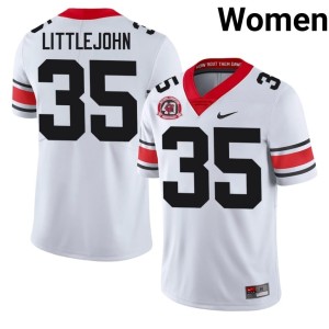 #35 1980 National Champions 40th Anniversary Elijah Littlejohn Player UGA White Women's Jerseys 804157-322