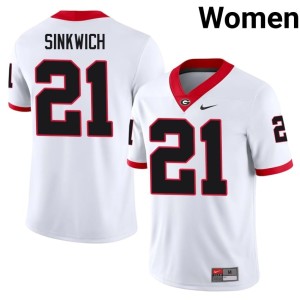 #21 White Womens Alumni Frank Sinkwich University of Georgia Jersey 242109-612