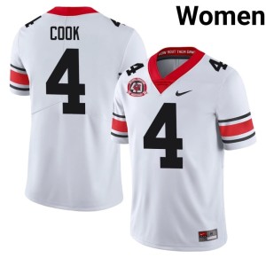 #4 James Cook White Limited UGA Women 1980 National Champions 40th Anniversary Jerseys 881411-589