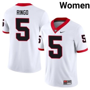 #5 White Georgia Bulldogs Replica Kelee Ringo Women's Jerseys 998417-601