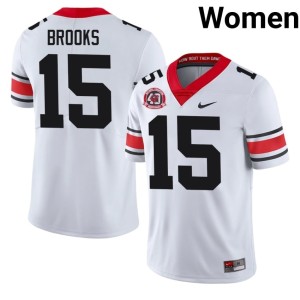 #15 1980 National Champions 40th Anniversary 2025 Womens Khamari Brooks Dawgs White Jerseys 265006-259