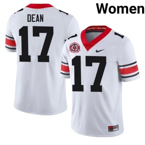 #17 1980 National Champions 40th Anniversary Women's White University of Georgia Nakobe Dean Alumni Jersey 790989-516