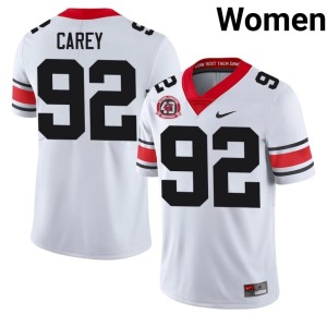 #92 White Womens 1980 National Champions 40th Anniversary Preston Carey University Georgia Jerseys 698126-902