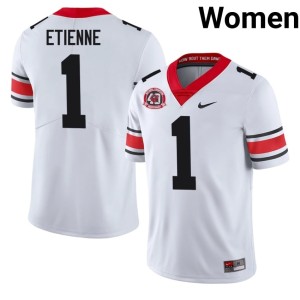 #1 College White Women 1980 National Champions 40th Anniversary Trevor Etienne Bulldog Nation Jersey 364059-954