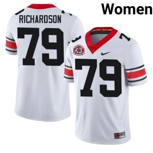 #79 1980 National Champions 40th Anniversary Go Dawgs TyQuez Richardson Women NCAA White Jersey 575888-835