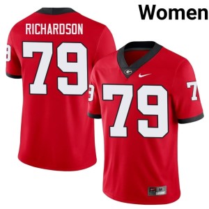 #79 Red Women's TyQuez Richardson UGA College Jerseys 741718-427