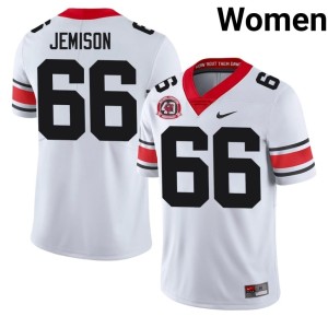#66 Tyreek Jemison White University of Georgia Womens 1980 National Champions 40th Anniversary Football Jerseys 219419-566