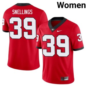 #39 Georgia Women's Stitched Will Snellings Red Jersey 891160-395