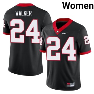 #24 Bo Walker Georgia Women's Black Limited Jersey 347033-855
