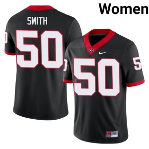 #50 Go Dawgs Black Cortez Smith NCAA Womens Jersey 262493-916