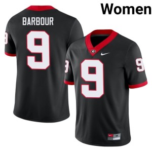 #9 Women's Georgia Black Ethan Barbour University Jersey 479363-304