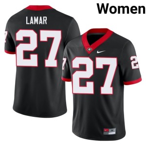#27 Football Jae Lamar Black Go Dawgs Women's Jerseys 296734-462