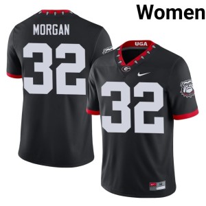 #32 Black Game Mascot 100th Anniversary Jaylan Morgan Bulldog Nation Womens Jersey 238877-806