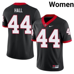 #44 Jordan Hall Official UGA Women Black Jersey 181351-555