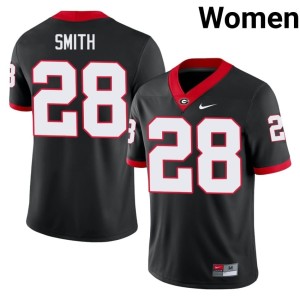 #28 Jordan Smith Game Black Womens Bulldog Nation Jerseys 698000-568