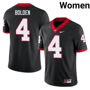 #4 Black High School KJ Bolden Women University of Georgia Bulldogs Jersey 987867-701