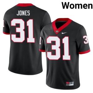#31 UGA Womens Kyron Jones Black Football Jerseys 989582-177
