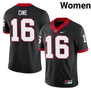 #16 Lewis Cine UGA Black 2025 Womens Jerseys 886335-572