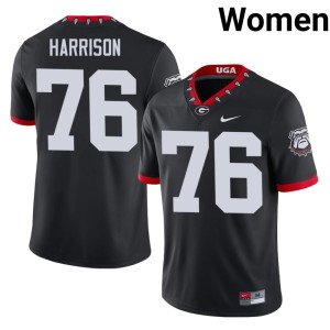 #76 Black Mascot 100th Anniversary Marcus Harrison Dawgs Women Official Jersey 152880-652
